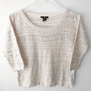 H&M Natural Shimmery Top - 3/4 Sleeves